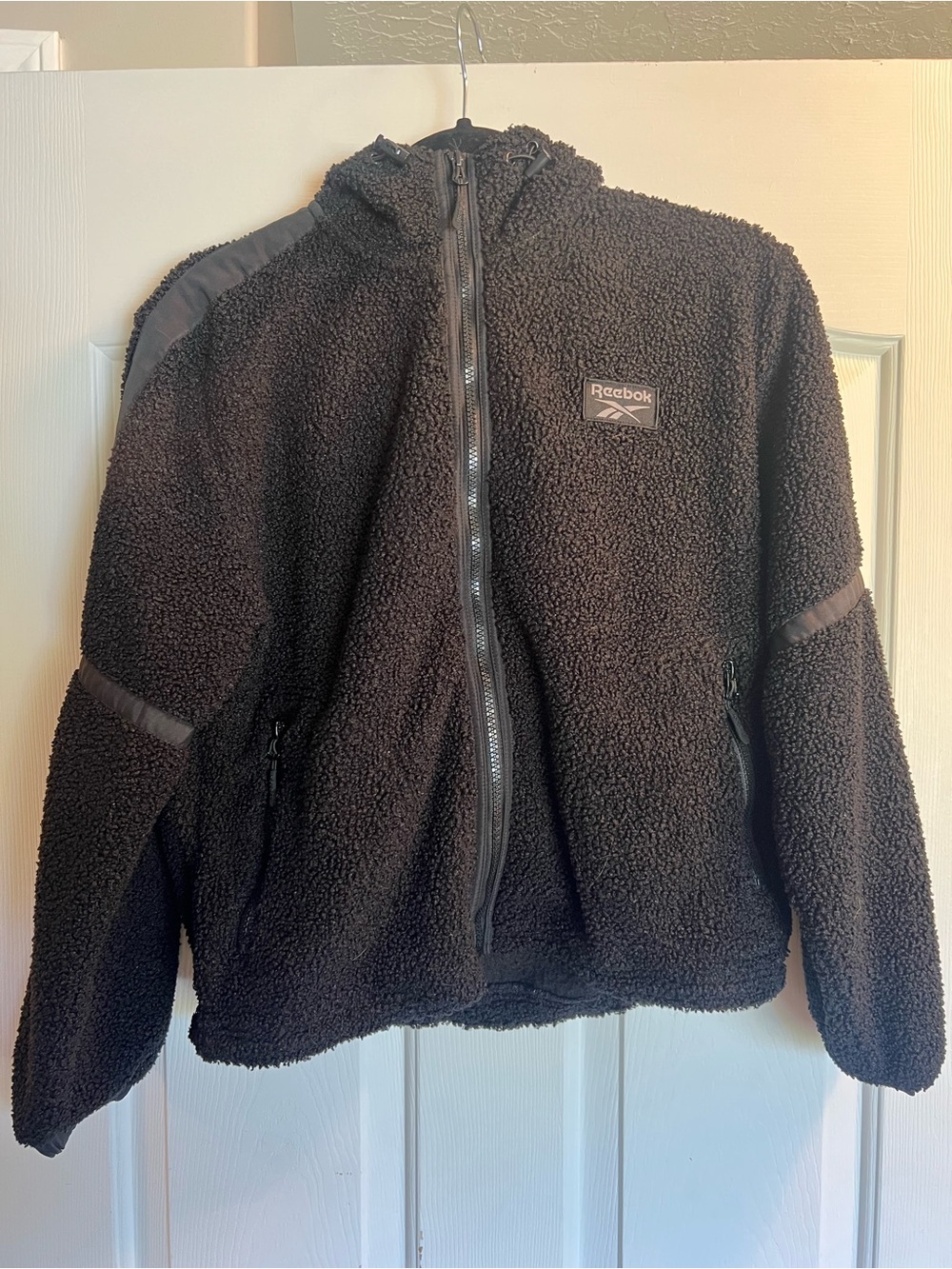 Reebok Kids' Black Sherpa Zip-Up Jacket